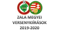 2019-2020 évi Zala Megyei versenykiírások